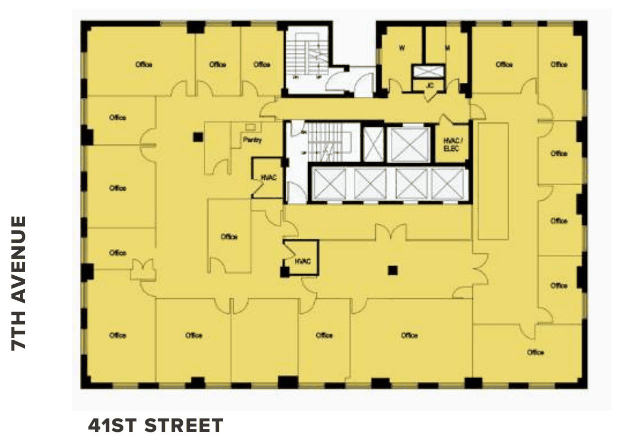 Floor plan of the entire 17th floor